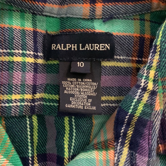 Girls Plaid Long Shirt - Picture 3 of 3
